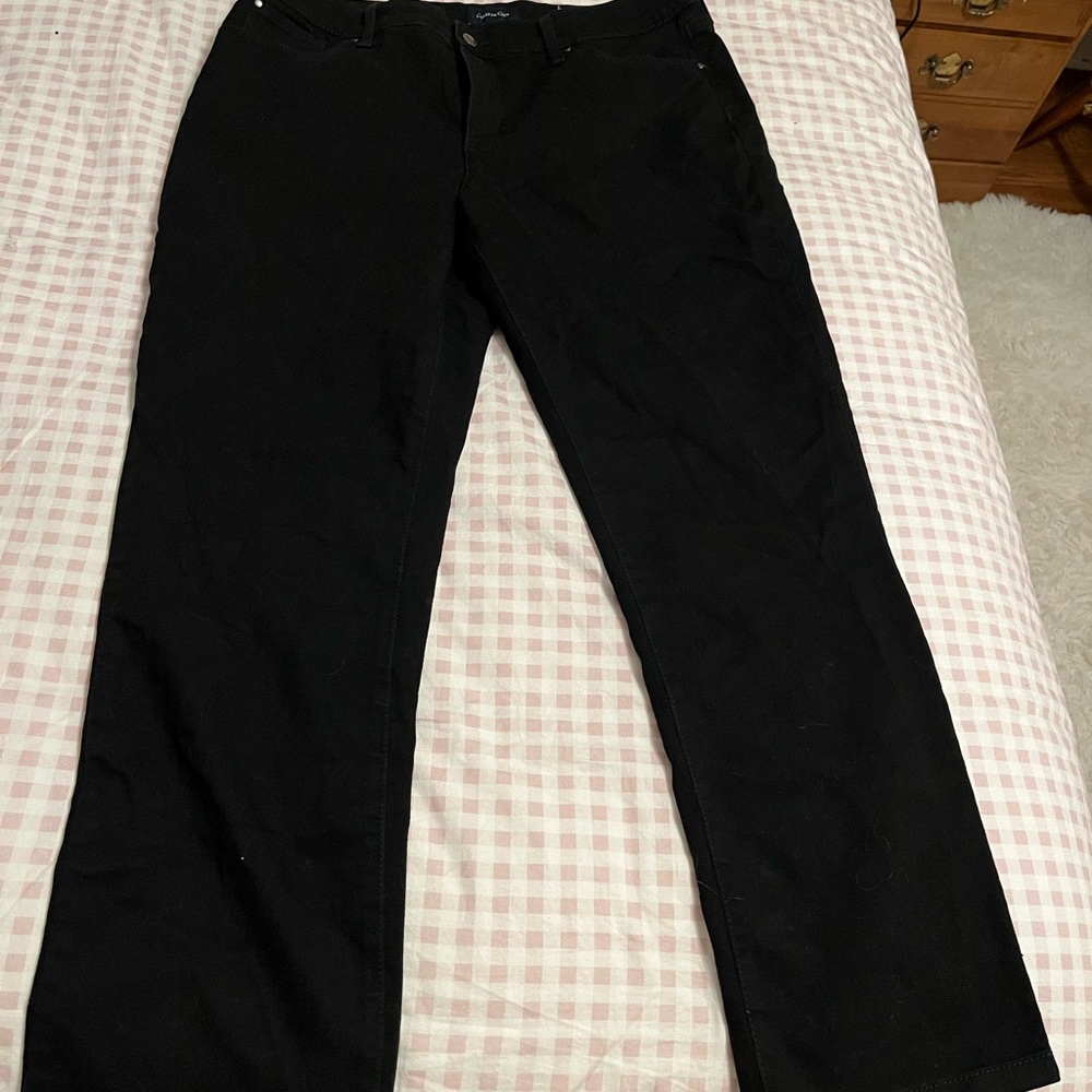 Charter Club Black Lexington Straight Pants